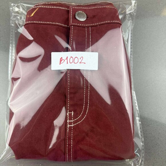 Women's Mini Skirt Denim Cargo, H&M, RED , Size 10 (32) - Picture 6 of 6